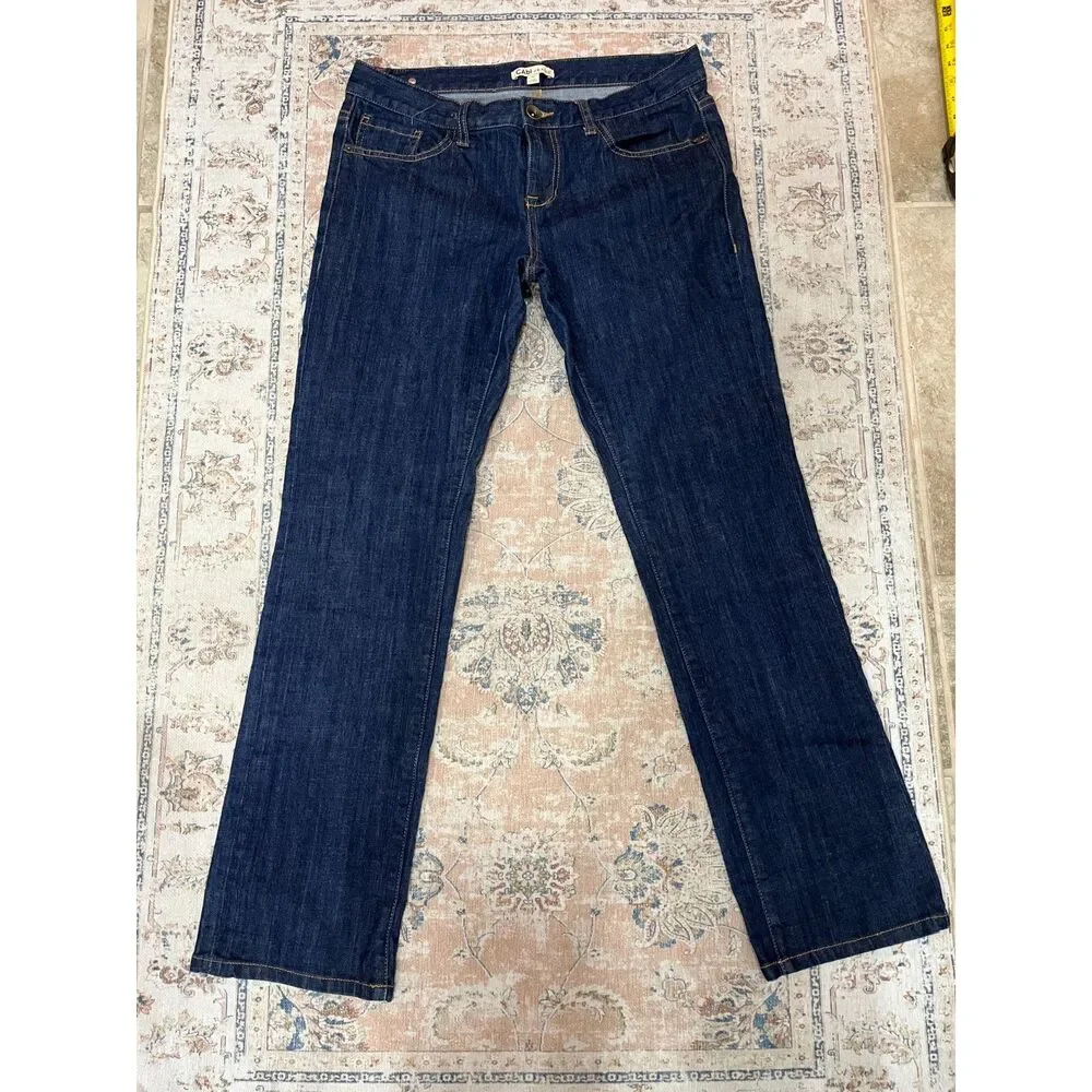 Cabi Brando Style #175 Dark Wash Straight Leg Jeans Women’s Size 10 Mid Rise - Picture 2 of 13